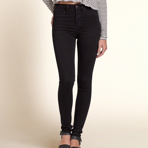 hollister black super skinny jeans